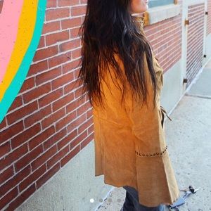 70s inspired suede jacket 🌈